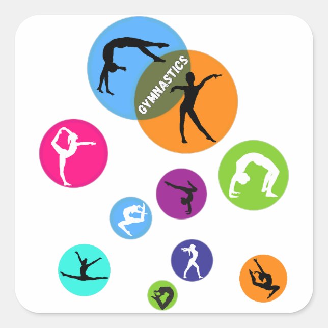 Adesivo Quadrado Bolha de ginástica (Frente)