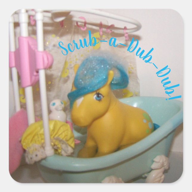 Adesivo Quadrado Bolhas de Bath Stickers (Frente)