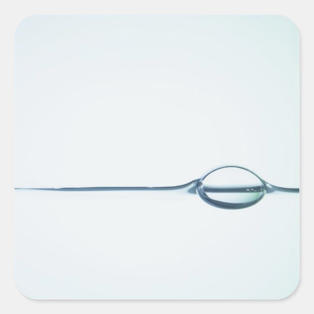 Adesivo Quadrado Bolhas na superfície da água (Frente)