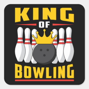 Adesivo Quadrado Boliche Bowler Equipe da Greve de Esporte Bowl Eng