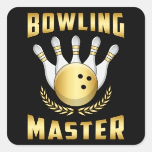 Adesivo Quadrado Boliche Bowler Strike Team Bowl Esporte Engraçado