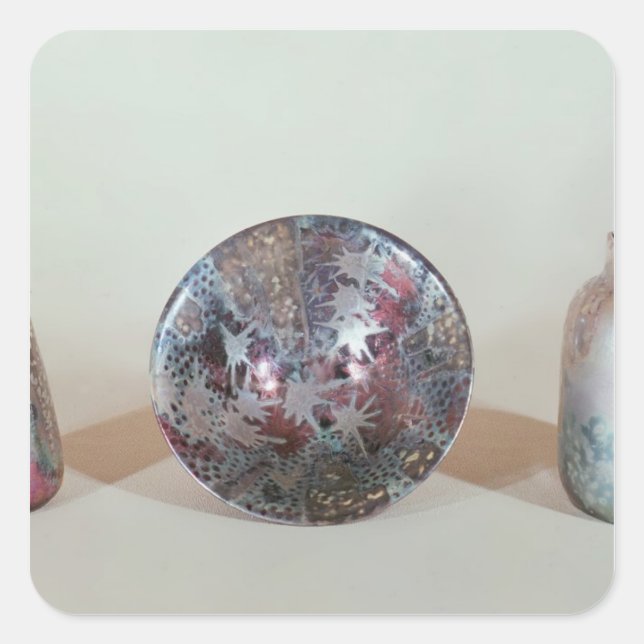 Adesivo Quadrado Boliche e vasos, c.1890 (Frente)