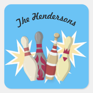 Adesivo Quadrado Boliches do estilo Vintage