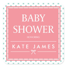 Bolinhas e Faixa de Opções do Chá de fraldas Rosa