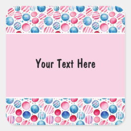 Adesivo Quadrado Bolinhas e Listras 15