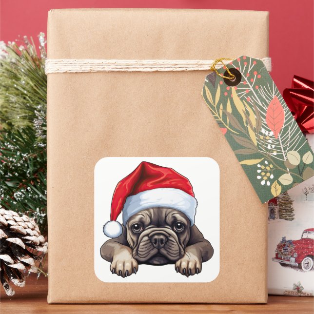 Adesivo Quadrado Bolinho de Natal Festivo (Feriado)