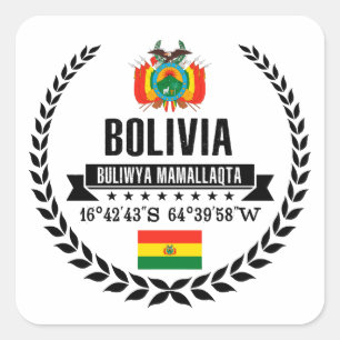 Adesivo Quadrado Bolívia
