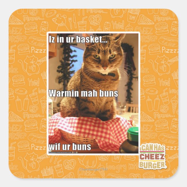 Adesivo Quadrado Bolos de mah aquecidos (Frente)