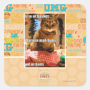 Adesivo Quadrado Bolos de mah de aquecimento