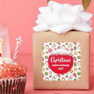 Adesivo Quadrado Bolsa de Natal