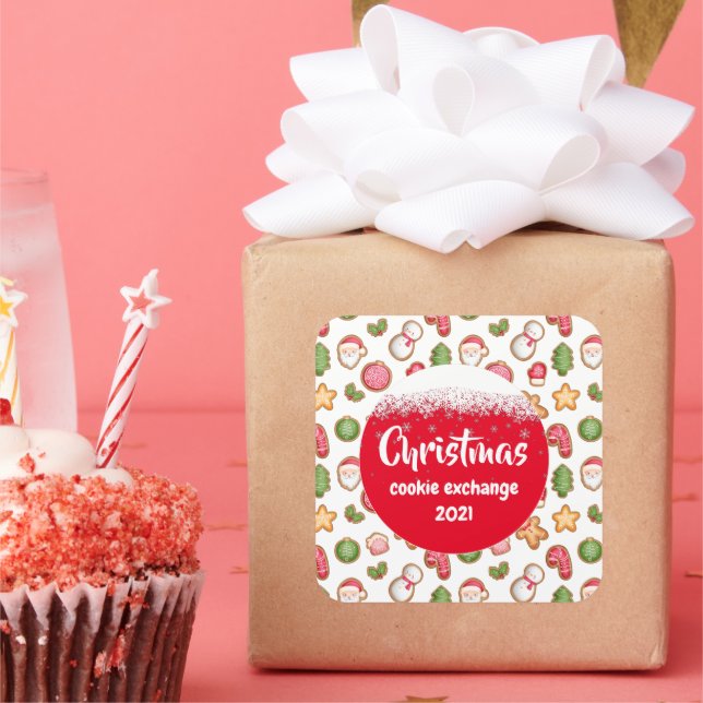 Adesivo Quadrado Bolsa de Natal (Festa)