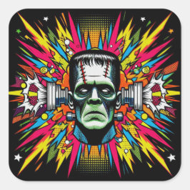 Adesivo Quadrado  "Bolt Blowing Monster"