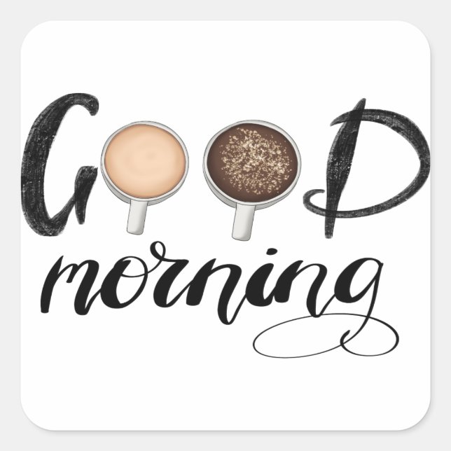 Adesivo Quadrado Bom dia (Frente)