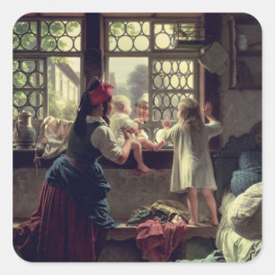 Adesivo Quadrado Bom dia, caro pai