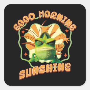 Adesivo Quadrado Bom dia Sunshine Engraçado Chaméon Grumpy