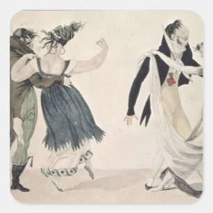 Adesivo Quadrado Bom formulário, no. 1: A valsa, desenhos animados
