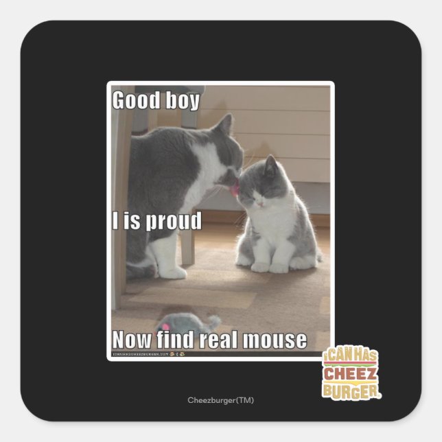 Adesivo Quadrado Bom menino (Frente)