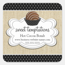 Adesivo Quadrado Bomba de chocolate quente