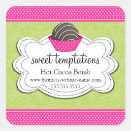 Adesivo Quadrado Bomba de chocolate quente