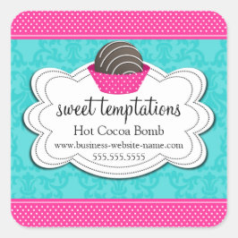 Adesivo Quadrado Bomba de chocolate quente