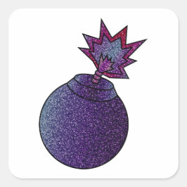 Adesivo Quadrado Bomba Glitter Galaxy