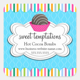 Adesivo Quadrado Bombas de chocolate quente