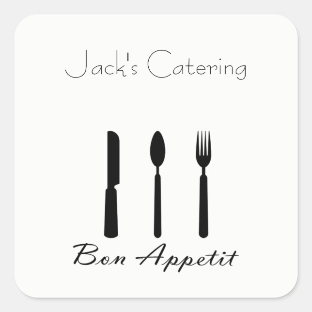 Adesivo Quadrado Bon Appetit Mesa Setting Sticker (Frente)