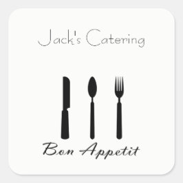 Adesivo Quadrado Bon Appetit Mesa Setting Sticker