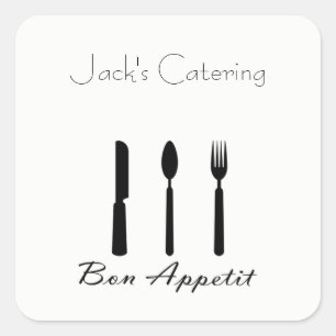 Adesivo Quadrado Bon Appetit Mesa Setting Sticker