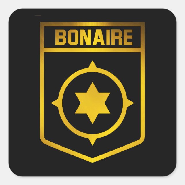 Adesivo Quadrado Bonaire Emblem (Frente)