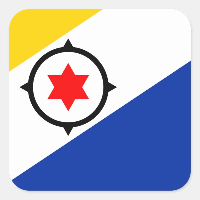 Adesivo Quadrado Bonaire Flag (Frente)