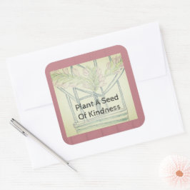 Adesivo Quadrado Bondade de Planta