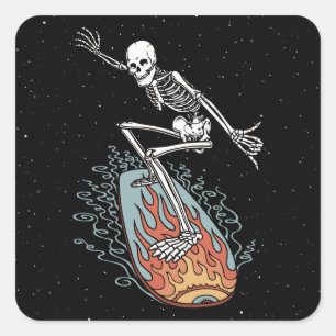 Adesivo Quadrado Bonehead Conselho Dude