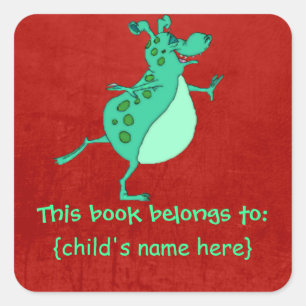 Adesivo Quadrado Bonita Alienígena Verde Ignorante - Livro Pertence