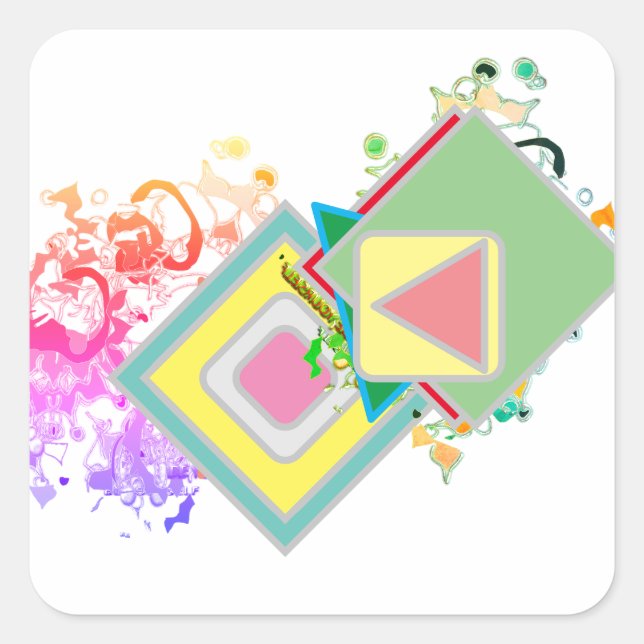 Adesivo Quadrado Bonita Girly (Frente)