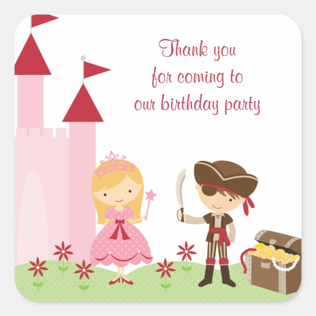 Adesivo Quadrado Bonita princesa loira e autocolantes de velocidade (Frente)