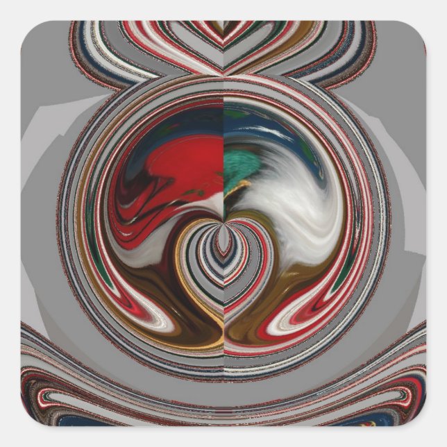 Adesivo Quadrado Bonitas Cores de Festas de Natal (Frente)