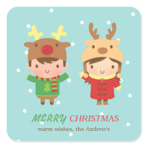 Bonitas Reindeer Crianças Felizes Favoritos para f