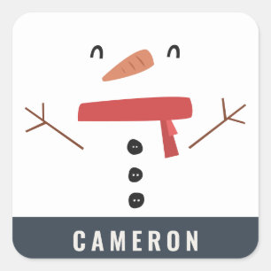 Adesivo Quadrado bonitinho, bonitinho, festivo, personalizado