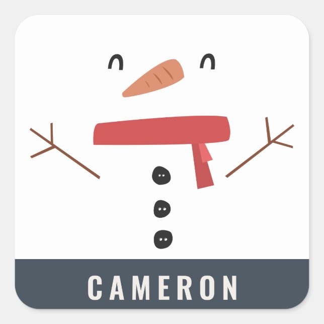 Adesivo Quadrado bonitinho, bonitinho, festivo, personalizado (Frente)