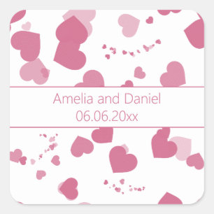 Adesivo Quadrado Bonito Amor Cardíaco Personalizado Vinheta de Casa