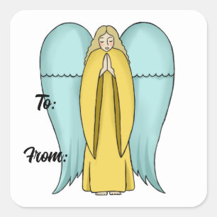 Adesivo Quadrado Bonito Angel Gift Stickers
