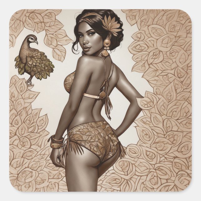 Adesivo Quadrado Bonito é tão Bonito (Frente)