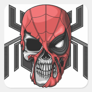 Adesivo Quadrado Bonito Feliz Halloween Stikers