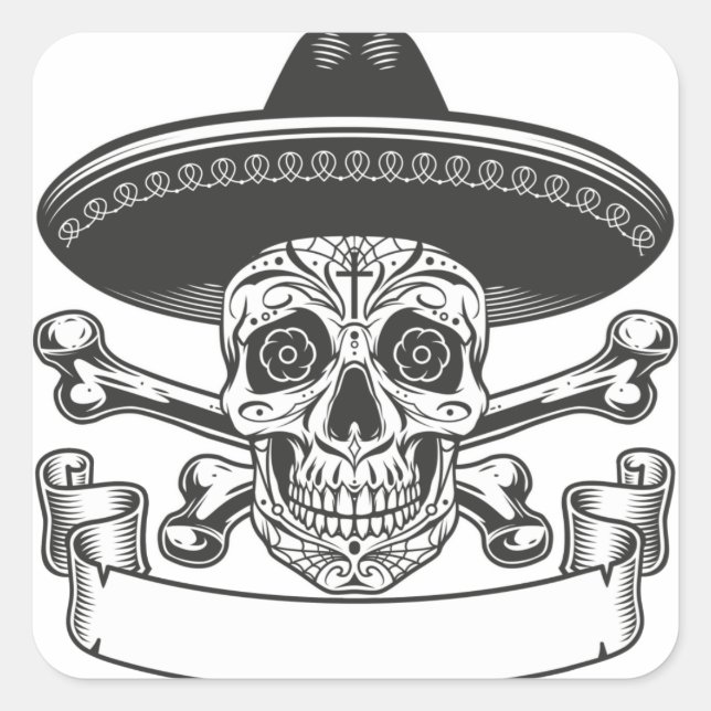 Adesivo Quadrado Bonito Feliz Halloween Stikers (Frente)