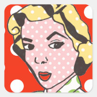 Bonito Lady Retro-Pop Art Stickers