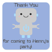 Bonito Robô de Cartoon Obrigado