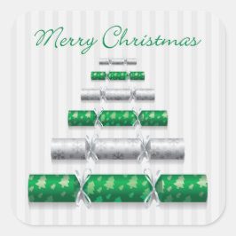 Adesivo Quadrado Bonitos de Natal elegantes