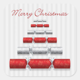 Adesivo Quadrado Bonitos de Natal elegantes