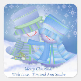 Adesivo Quadrado Bonitos presentes de Natal